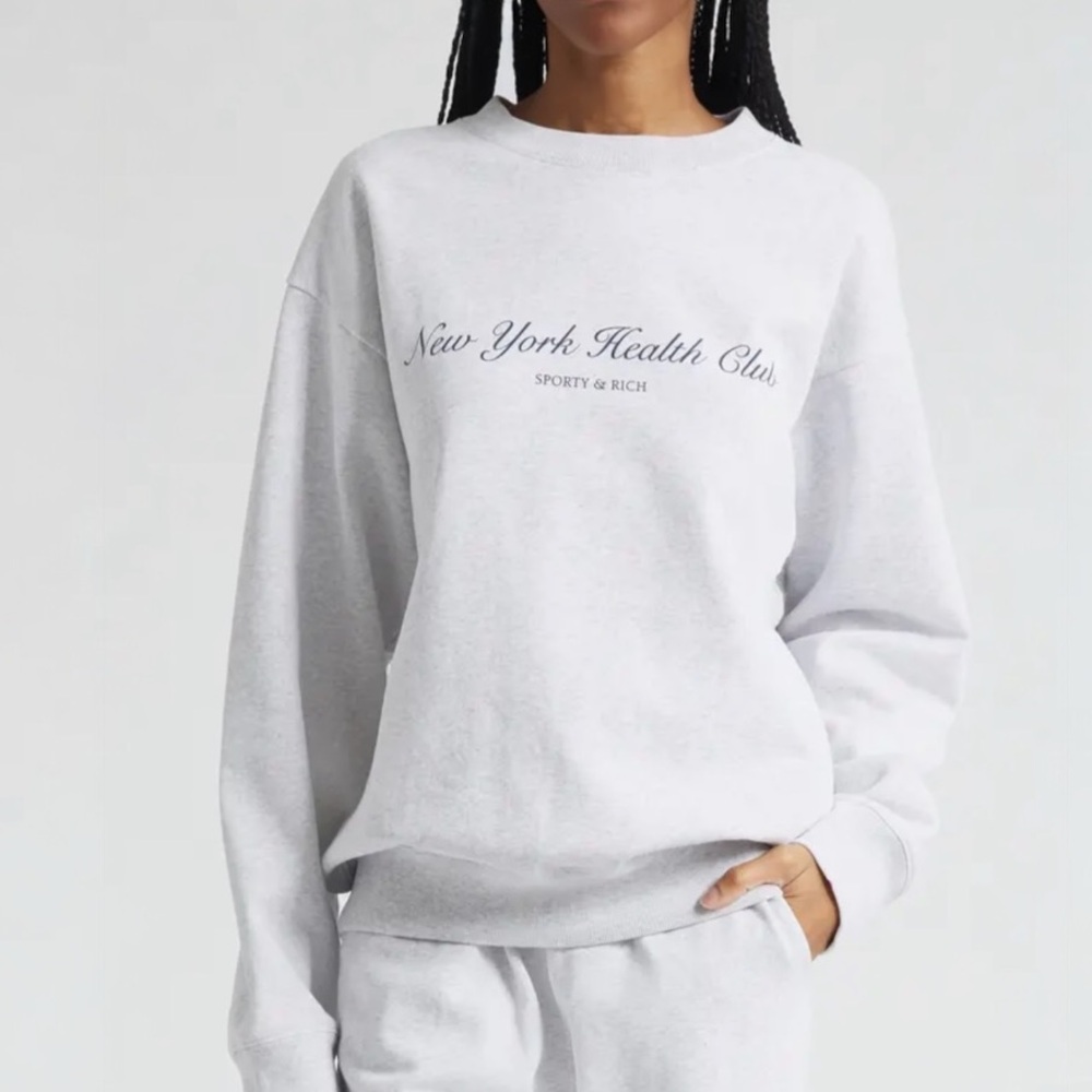 Sporty & RichNew York Health Club Crewneck Sweatshirt